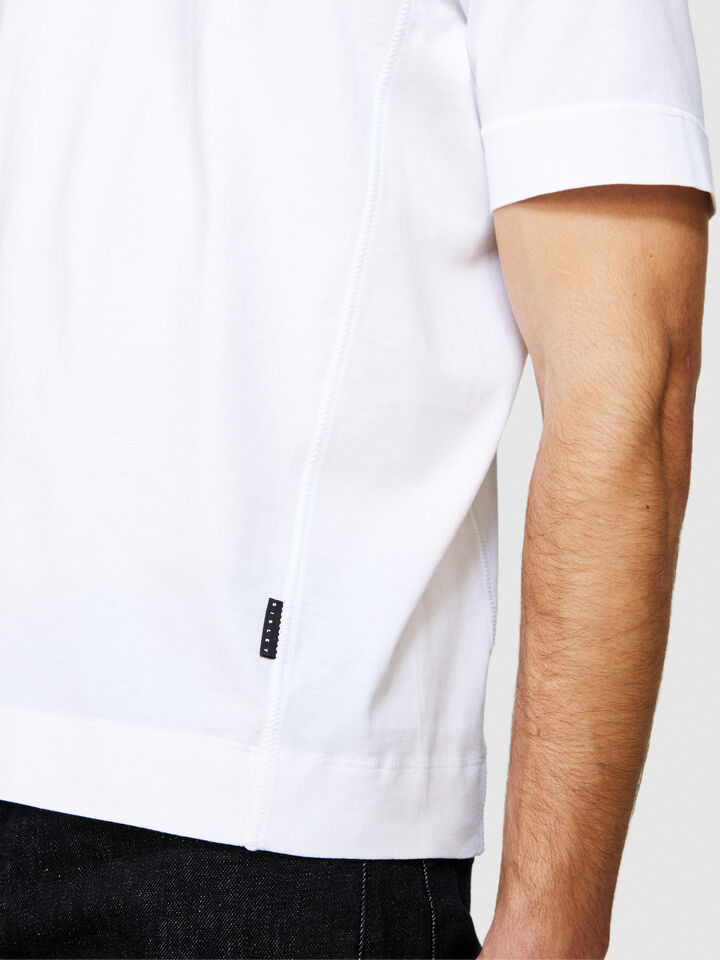 Solid color t-shirt - men's short sleeve t-shirts - White | Sisley image number 5